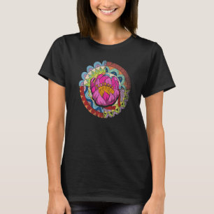 Bloem Knop Boho Spiritueel Mandala Yoga Kleurrijk T-shirt