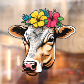 Bloem Koe Raamsticker (Vel 2)