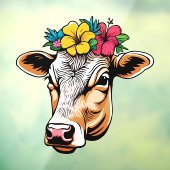 Bloem Koe Raamsticker (Vel 3)