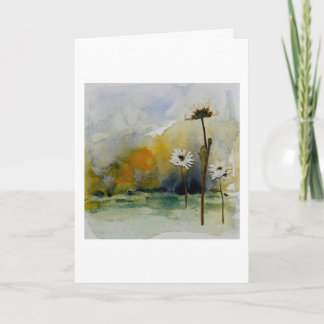 Bloem Landschap Wenskaart Leeg Binnen  Kaart