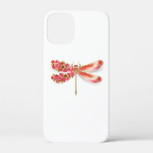 Bloem libel met sieraden sakura iPhone 12 mini hoesje
