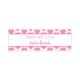  Bloem Liefde Hart - Gemaakt met Liefde Zelfinktende Stempel