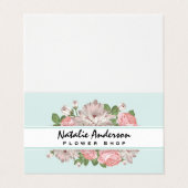 Bloem Lijst Visitekaartjes (Buitenkant ongevouwen)