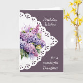 Bloem Lila Boeket Dochter Verjaardag Kaart (Gele Bloem)