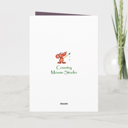 Bloem Lila Boeket Moeder Moeder Moeder Verjaardag Kaart (Achterkant)