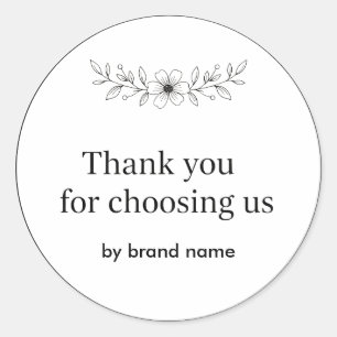 Bloem Logo Bedankt Zakelijke Sticker