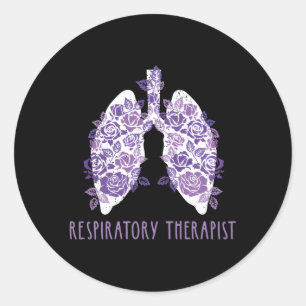 Bloem long respiratoir therapeut ronde sticker