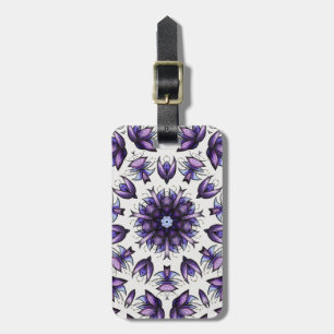 Bloem Mandala Abstract Kaleidoscopisch Patroon Bagagelabel