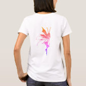 Bloem Mandala Fairy Zwangerschaps T-shirt, Wit T-shirt (Achterkant)
