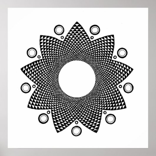 Bloem Mandala III Poster (Voorkant)