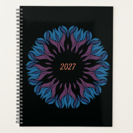 Bloem Mandala in blauw en mauve Planner