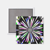 Bloem mandala ontwerp magneet (Voorkant / Achterkant)