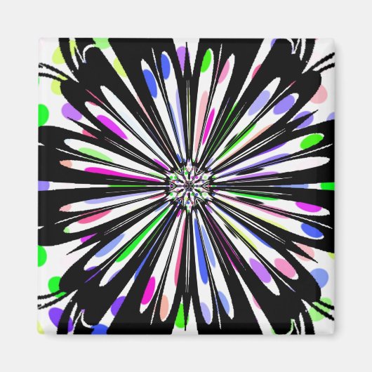 Bloem mandala ontwerp magneet (Voorkant)