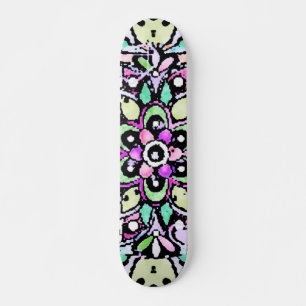 Bloem mandala ontwerp skateboard