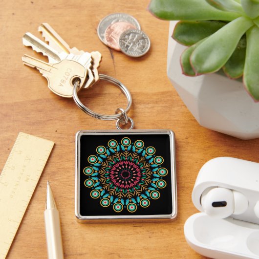 Bloem Mandala Sleutelhanger (Bureau)