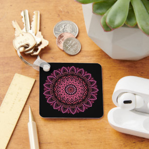 Bloem Mandala Sleutelhanger