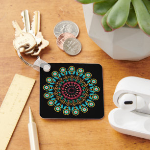 Bloem Mandala Sleutelhanger