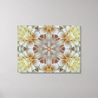 Bloem Mandala van licht Canvas Afdruk