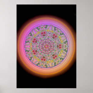 Bloem Mandala - Veerbaar Poster