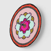 Bloem mandala wandklok grote klok (Hoek)