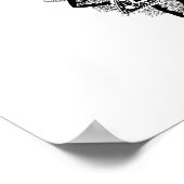 Bloem Mandala zwart-wit Poster (Hoek)