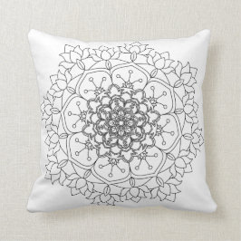 Bloem Mandalas.  decoratieve elementen. Orie Kussen