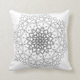 Bloem Mandalas. Vintage decoratieve elementen. Ori Kussen