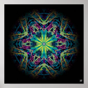 Bloem marmer (marmer serie) poster