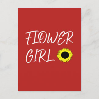 Bloem Meisje zonnebloem Briefkaart