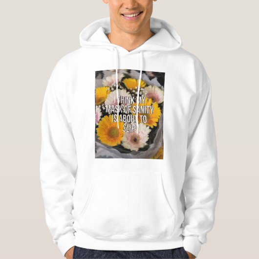 Bloem met citaat hoodie (Voorkant)
