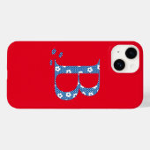 Bloem met gereguleerde B-Hoesje (blauw en stip) -  Case-Mate iPhone Case (Achterkant (horizontaal))