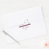 Bloem met gestikte lint Stickers (Envelop)