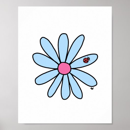Bloem met Ladybug Poster (Voorkant)