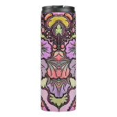 Bloem mozaïek roze panty bloemig elegant kleurrijk thermosbeker (Achterkant)