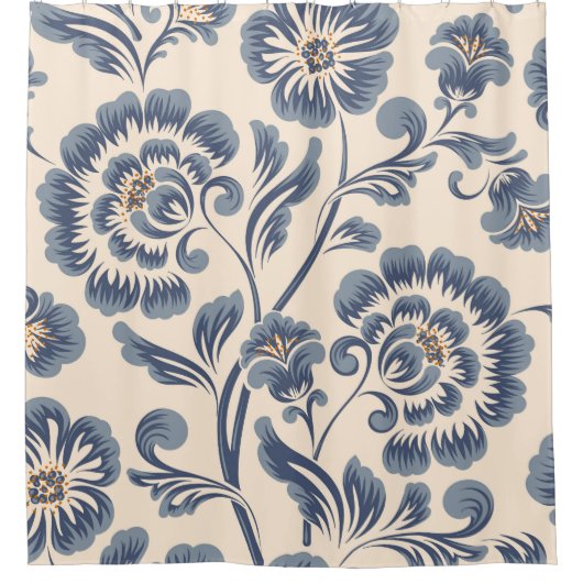  bloem naadloos patroonelement. Elegant t Douchegordijn (Voorkant)
