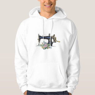Bloem Naaimachine Funny Quiltliefhebber Hoodie