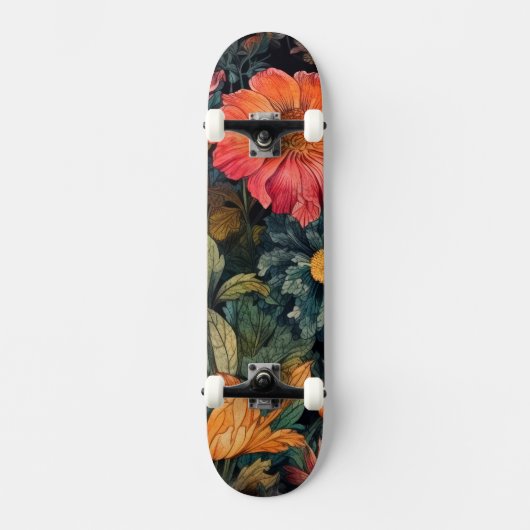 Bloem natuur kunst skateboard (Voorkant)