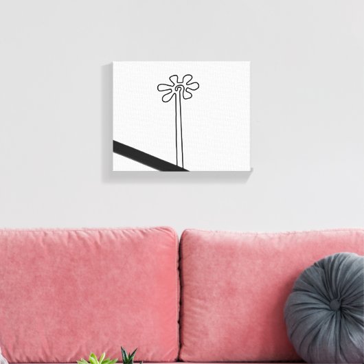 Bloem Nazca Peru oude idool geoglyf symbool Ind Canvas Afdruk (Insitu (Woonkamer))