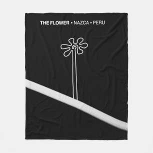 Bloem Nazca Peru oude idool geoglyf symbool Ind Fleece Deken