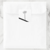 Bloem Nazca Peru oude idool geoglyf symbool Ind Vierkante Sticker (Tas)