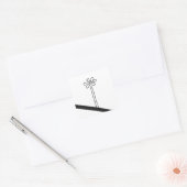 Bloem Nazca Peru oude idool geoglyf symbool Ind Vierkante Sticker (Envelop)