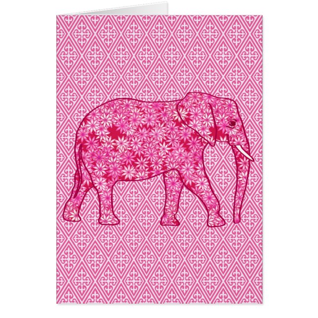 Bloem olifant - fuchsia roze (Voorkant)