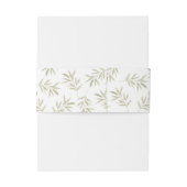 Bloem Olijftak Envelope Voering Uitnodigingen Wikkel (Achterkant Voorbeeld)