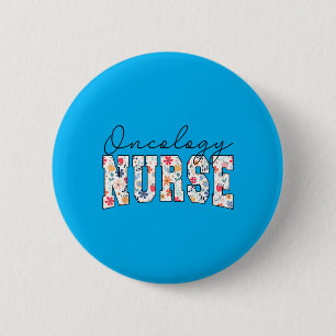 Bloem oncologieverpleegkundigen verzorging kanker ronde button 5,7 cm