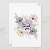 Bloem ontwerp dank u kaart (Voorkant / Achterkant)