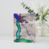 Bloem op beton briefkaart (Staand voorkant)