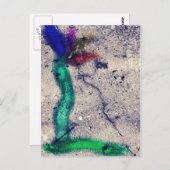 Bloem op beton briefkaart (Voorkant / Achterkant)