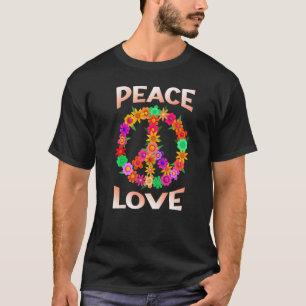 Bloem Oude Vrede Welkom Liefde Teken Hippie T-shirt