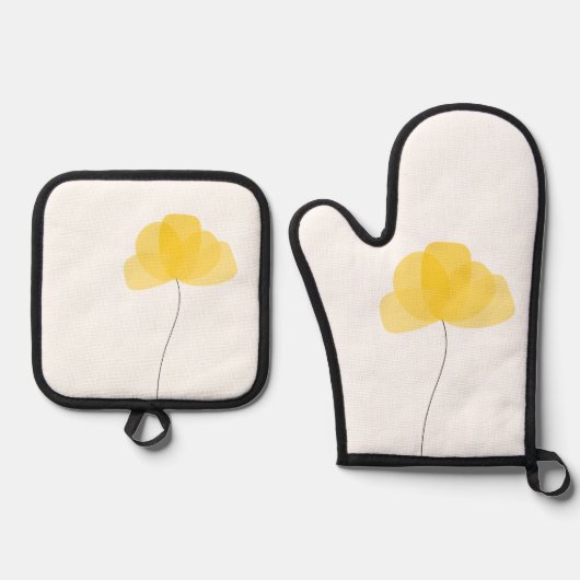 Bloem Ovenwant & Pannenlap Set (Voorkant)