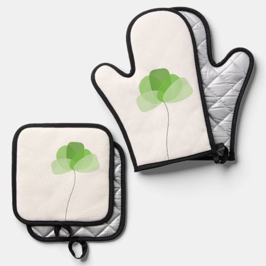 Bloem Ovenwant & Pannenlap Set (Voorkant / Achterkant)